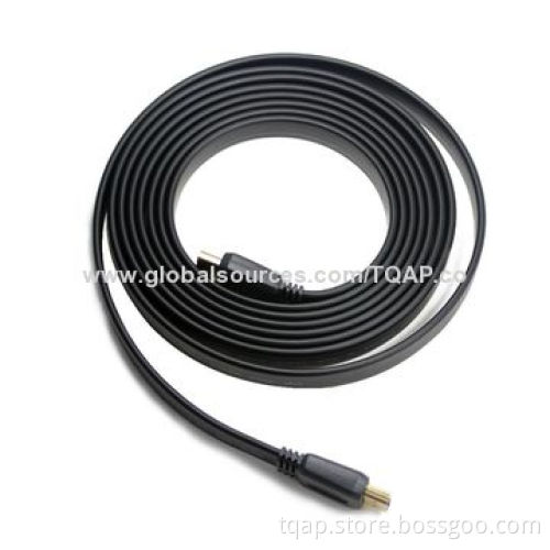 HDMI male-male flat ribbon cable, 3m, black color